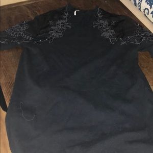 Free People lace and mesh top